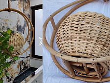 Home Decor Furniture | Cane Wood - Handmade Designer Hanging Planter 