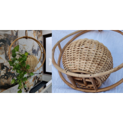 Home Decor Furniture | Cane Wood - Handmade Designer Hanging Planter 