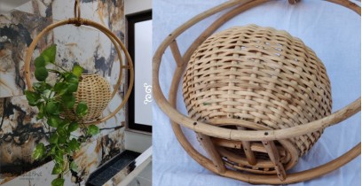 Home Decor Furniture | Cane Wood - Handmade Designer Hanging Planter 