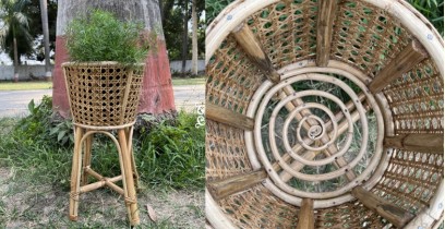 Home Decor Furniture | Cane Wood - Handmade Jaal Planter Stand 