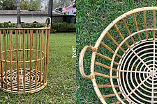 Home Decor Furniture | Cane Wood - Handmade Laundry Basket 