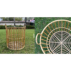 Home Decor Furniture | Cane Wood - Handmade Laundry Basket 