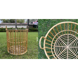 Home Decor Furniture | Cane Wood - Handmade Laundry Basket 