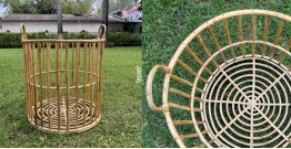 Home Decor Furniture | Cane Wood - Handmade Laundry Basket 
