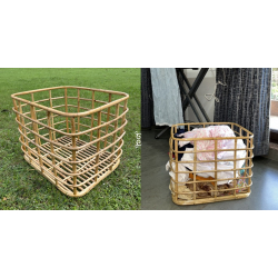 Home Decor Furniture | Cane Wood - Handmade Wicker Basket 