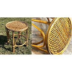 Home Decor Furniture | Cane Wood - Woven Side Table 