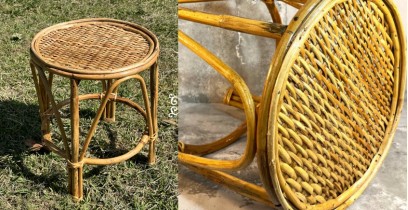 Home Decor Furniture | Cane Wood - Woven Side Table 