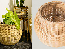 Home Decor Furniture ~ Small Wicker Planter Pot