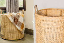 Home Decor Furniture  ~  Wicker Laundry Basket