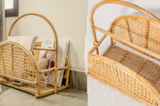 Home Decor Furniture  ~ Wicker Magazine Holder