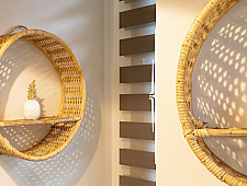 Home Decor Furniture  ~ Wicker Wall Shelf