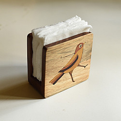 Wood & Wine - Wooden Napkin Holder - Bird