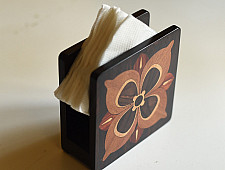 Wood & Wine - Wooden Napkin Holder - Flower