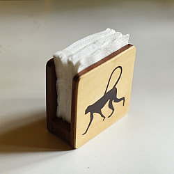 Wood & Wine - Wooden Napkin Holder - Monkey