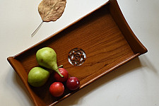 Wood & Wine - Wooden Serving Tray - Round Cut