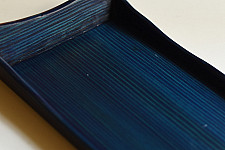 Wood & Wine - Wooden Serving Tray - Teal Blue