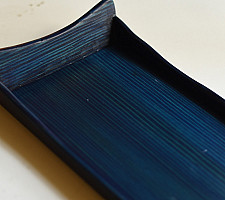 Wood & Wine - Wooden Serving Tray - Teal Blue