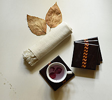 Wood & Wine - Wooden Coaster (Set of Four) - Zig Zag 