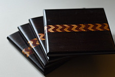 Wood & Wine - Wooden Coaster (Set of Four) - Zig Zag 