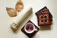 Wood & Wine - Wooden Coaster (Set of Four)