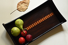 Wood & Wine - Wooden Zig Zag Serving Tray 