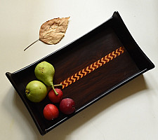 Wood & Wine - Wooden Zig Zag Serving Tray 