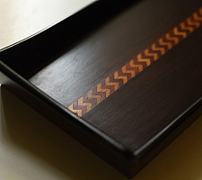 Wood & Wine - Wooden Zig Zag Serving Tray 