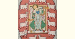 Banwari . बनवारी ☙ Pichwai Painting ☙ Shrinathji Gopasthami Pichwai - II { 18 x 24 inch } ~ 3