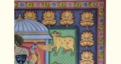 Hand painted pichwai paintings - Shrinathji Pichwai With Lotus And Cows