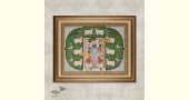 Hand painted pichwai paintings - Shrinathji Pichwai With Cows And Peacock - II