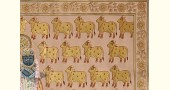 Hand painted pichwai paintings - Shrinathji And Golden Cows Pichwai - V
