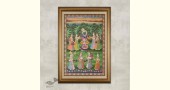 Hand painted pichwai paintings - Krishna Pichwai With Gopis On Yamuna Ghat