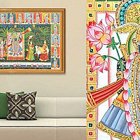 Online Pichwai Paintings Sharad Purnima With 18 Swaroop| Indian - Main Image