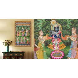 Banwari . बनवारी | Pichwai Painting - Krishna With Gopis On Yamuna Ghat