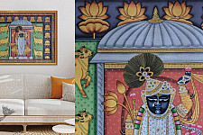 Banwari . बनवारी | Pichwai Painting - Shrinathji With Lotus & Cows