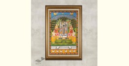 Banwari . बनवारी | Pichwai Painting - Shrinathji Govardhan Puja Pichwai ( 2' x 3' )