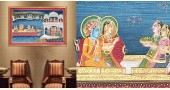 Hand painted pichwai paintings - Radha Krishna Nauka Vihar Pichwai