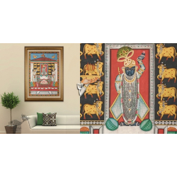 Banwari . बनवारी | Pichwai Painting - Shrinathji Annakut Pichwai ( 2' x 3' )