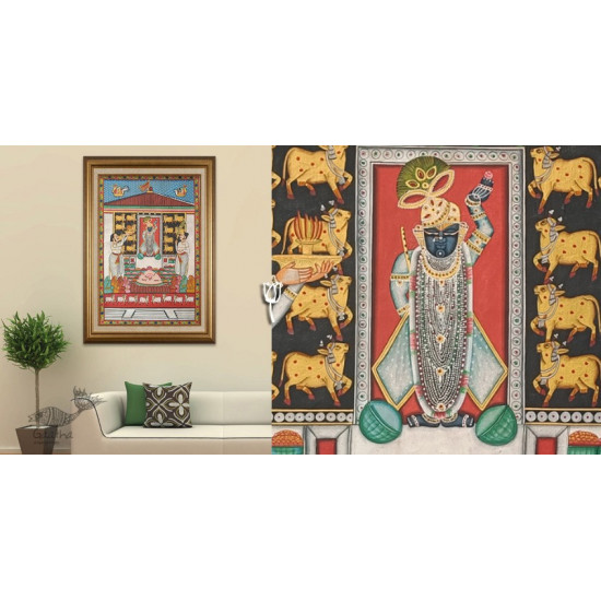 Hand painted pichwai paintings - Shrinathji Annakut Pichwai