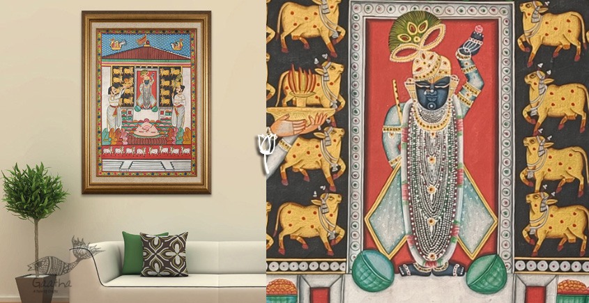 Hand painted pichwai paintings - Shrinathji Annakut Pichwai