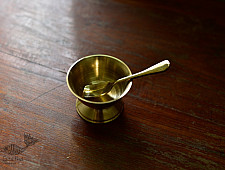 Kansyam . कांस्यम ✾ Kansa Ice Cream Bowl with Spoon - 3.5" x 3.5" x 2.5"