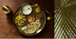 Kansyam . कांस्यम ✾ Kansa Thali Set (11" Thali + Bowl + Glass + Spoon + Small Dish)