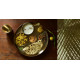 Shop online kansa Thali Set - 11" Thali + Bowl + Glass + Spoon + Small Dish