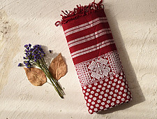 Majuli | Assam Handwoven Cotton Saree - Maroon