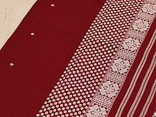 Majuli | Assam Handwoven Cotton Saree - Maroon