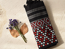 Majuli | Assam Handwoven Cotton Black Saree