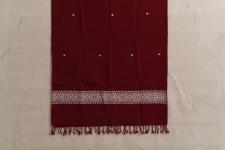 Majuli | Assam Weaving - Handloom Cotton Stole - Maroon