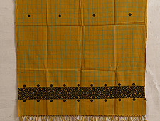 Majuli | Assam Weaving - Handloom Cotton Stole - Yellow