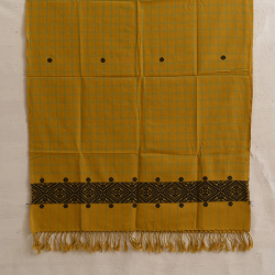 Majuli | Assam Weaving - Handloom Cotton Stole - Yellow