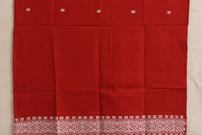 Majuli | Assam Weaving - Handloom Cotton Stole - Red